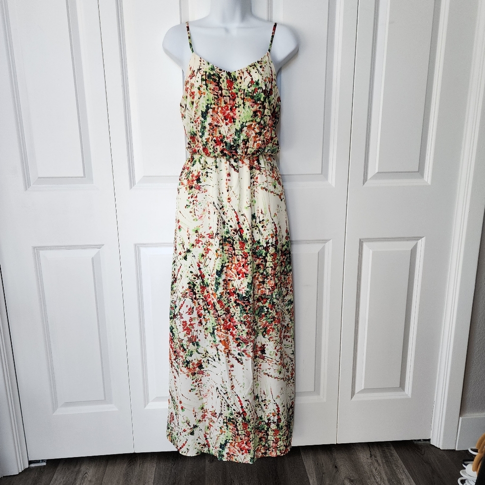 Gorgeous Colorful Floral Maxi Dress - Small